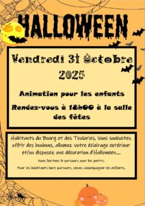 Vendredi 31 octobre : Animation Halloween